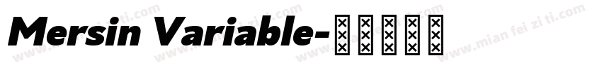 Mersin Variable字体转换